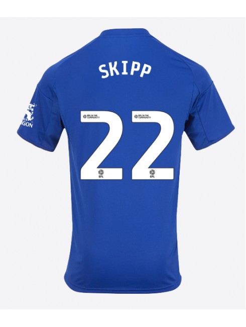 Leicester City Oliver Skipp #22 Replika Hemmakläder 2025-26 Kortärmad Leicester City Oliver Skipp #22 Replika Hemmakläder 2025-26 Kortärmad
